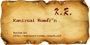 Kanizsai Román névjegykártya